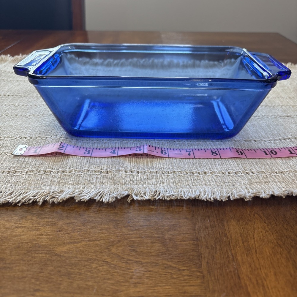 VTG Anchor Hocking Loaf Pan COBALT BLUE 1.5 Qt Ovenware 5"x9" Rectangular Dish